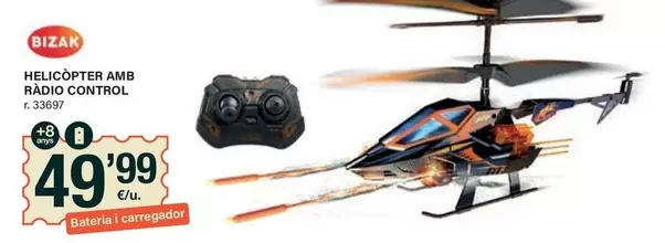 Oferta de Bizak - Helicópter Amb Rádó Control por 49,99€ en BonpreuEsclat