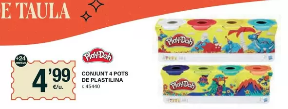 Oferta de Play-Doh - Conjunt 4 Pots De Plastilina por 4,99€ en BonpreuEsclat