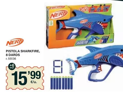 Oferta de Nerf - Pistola Sharkfire, 8 Dards por 15,99€ en BonpreuEsclat