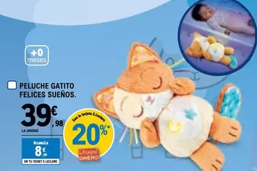 Oferta de Vtech - Peluche Gatito Felices Suenos por 39,98€ en E.Leclerc