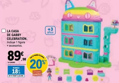 Oferta de Gabby Dollhouse - La Casa De Gabby Celebration por 89,98€ en E.Leclerc