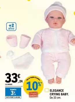 Oferta de Elegance Crying Baby por 33,24€ en E.Leclerc