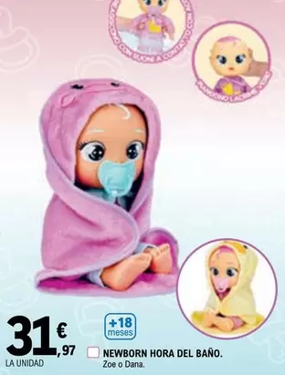 Oferta de Bebes Llorones - Newborn Hora Del Bano por 31,97€ en E.Leclerc