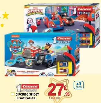 Oferta de Carrera - Circuito Spidey O Paw Patrol por 27,95€ en E.Leclerc