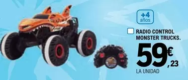 Oferta de Hot Wheels - Radio Control Monster Trucks por 59,23€ en E.Leclerc