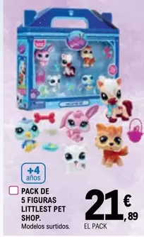 Oferta de Littlest Pet Shop - Pack De 5 Figuras por 21,89€ en E.Leclerc