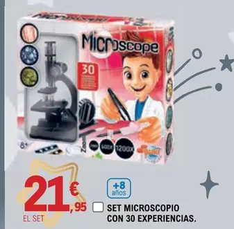 Oferta de Set Microscopio Con 30 Experiencias por 21,95€ en E.Leclerc