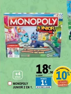 Oferta de Monopoly - Junior 2 En 1 por 18,9€ en E.Leclerc