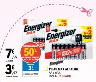 Oferta de Energizer - Pilas Max Alkaline por 7,95€ en E.Leclerc