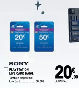 Oferta de Sony - Playstation Live Card Hang por 20€ en E.Leclerc