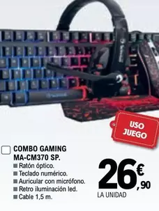 Oferta de Combo Gaming  MA-CM370 SP por 26,9€ en E.Leclerc