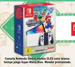 Oferta de Nintendo Switch - Consola Switch Modelo Oled Color Blanco por 345€ en E.Leclerc