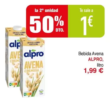 Oferta de Alpro - Bebida Avena por 1,99€ en Masymas