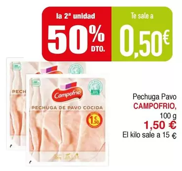 Oferta de Campofrío - Pechuga Pavo por 1,5€ en Masymas