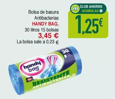 Oferta de Handy Bag - Bolsa De Basura Antibacterias por 3,45€ en Masymas