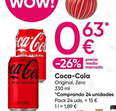 Oferta de Coca-Cola - Original, Zero por 0,63€ en Pepco