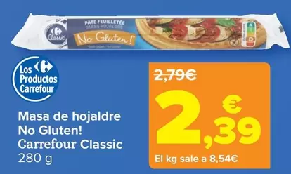 Oferta de Carrefour - Classic Masa De Hojaldre Na Gluten! por 2,39€ en Carrefour