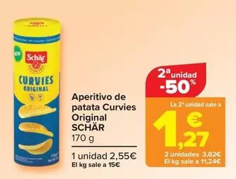 Oferta de Schär - Aperitivo De Patata Curvies Original por 2,85€ en Carrefour