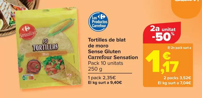 Oferta de Carrefour - Tortillas De Maíz Sin Gluten Sensation por 2,35€ en Carrefour