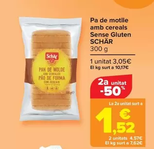 Oferta de Schär - Pan De Molde  Con Cereales  Sin Gluten  por 3,05€ en Carrefour