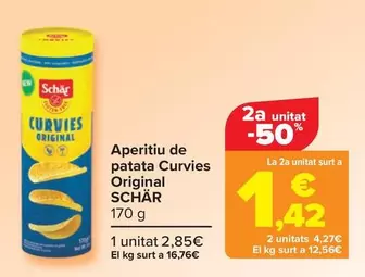 Oferta de Schär - Aperitivo De Patata Curvies Original por 2,85€ en Carrefour