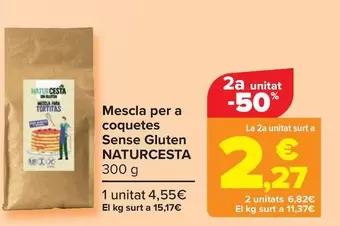 Oferta de Naturcesta - Mezcla Para Tortitas  Sin Gluten   por 4,55€ en Carrefour