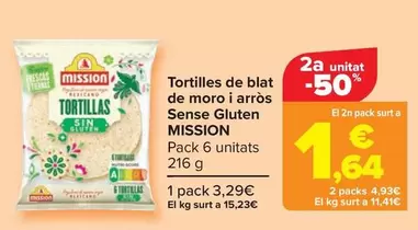 Oferta de Mission - Tortillas De Maiz Y Arroz Sin Gluten por 3,29€ en Carrefour