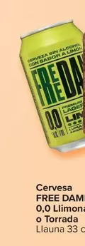 Oferta de Free Damm - Cerveza 0,0 0,0 Limón O Tostada por 0,62€ en Carrefour