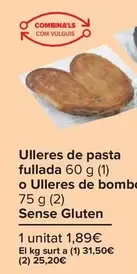 Oferta de Palmera Hojaldre O Palmera Bombon Sin Gluten por 1,89€ en Carrefour