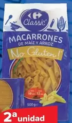 Oferta de Carrefour - Macarrones  O Spaghetti  No Gluten!  Classic por 1,85€ en Carrefour