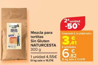 Oferta de Naturcesta - Mezcla Para Tortitas  Sin Gluten   por 4,55€ en Carrefour