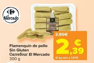 Oferta de Carrefour - Flamenquín De Pollo Sin Gluten por 2,39€ en Carrefour