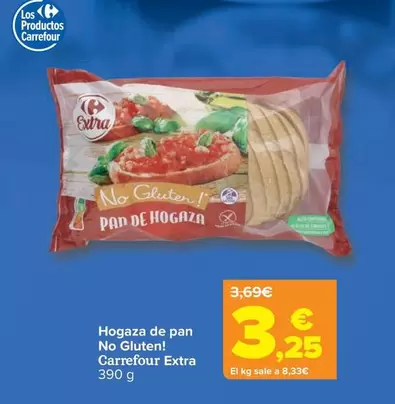 Oferta de Carrefour - Extra Hogaza De Pan No Gluten! por 3,25€ en Carrefour