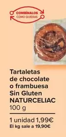 Oferta de Naturceliac - Tartaletas  De Chocolate  O Frambuesa  Sin Gluten   por 1,99€ en Carrefour