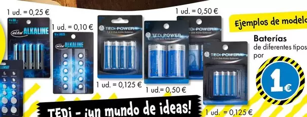 Oferta de Baterías por 1€ en TEDi