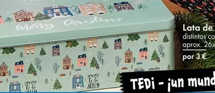 Oferta de Lata De Galletas por 3€ en TEDi