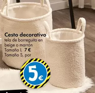 Oferta de Cesto Decorativo por 5€ en TEDi