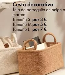 Oferta de Cesto Decorativo por 3€ en TEDi