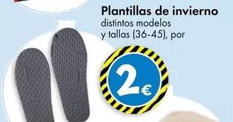 Oferta de Plantillas De Invierno por 2€ en TEDi