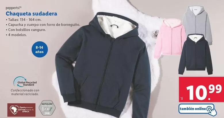 Oferta de Pepperts - Chaqueta Sudadera por 10,99€ en Lidl