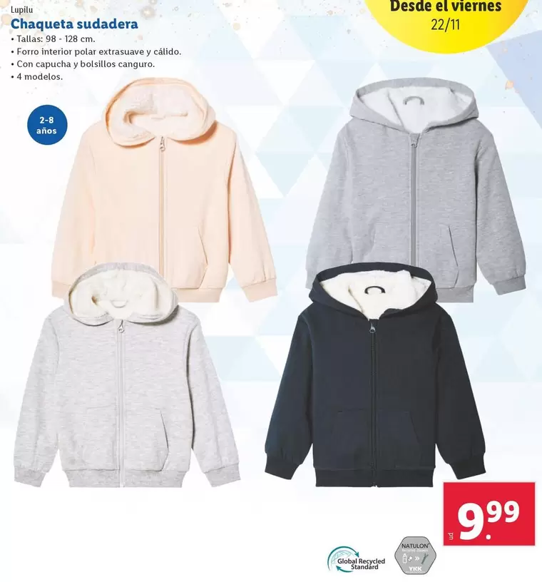 Oferta de Lupilu - Chaqueta Sudadera por 9,99€ en Lidl