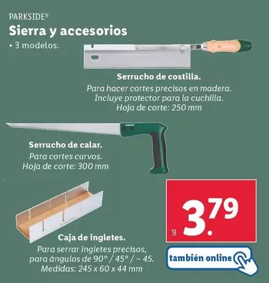 Oferta de Parkside - Sierra Y Accesorios  por 3,79€ en Lidl