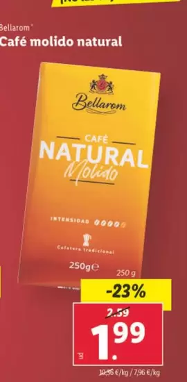 Oferta de Bellarom - Café Molido Natural  por 1,99€ en Lidl