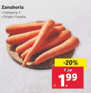 Oferta de Zanahoria por 1,99€ en Lidl