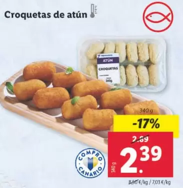 Oferta de Croquetas De Atún por 2,39€ en Lidl