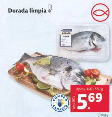 Oferta de Dorada Limpia por 5,69€ en Lidl