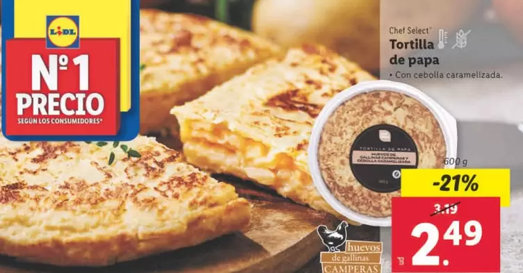 Oferta de Chef Select - Tortilla De Papa por 2,49€ en Lidl