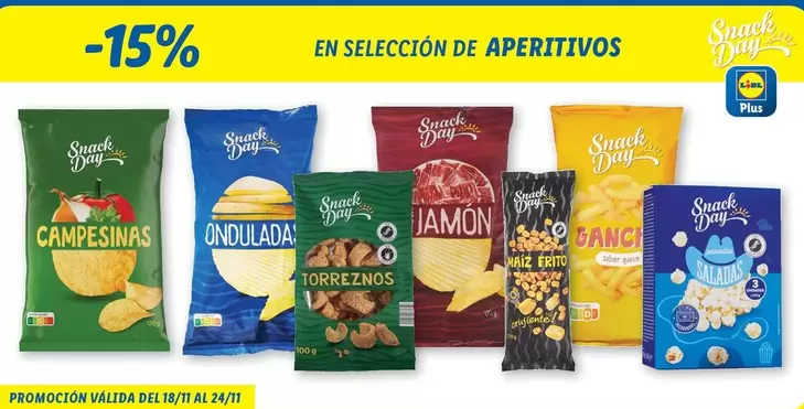 Oferta de Snack Day - Aperitivos en Lidl