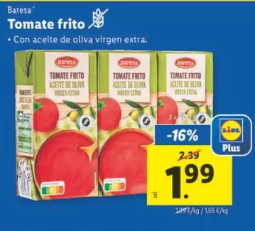 Oferta de Baresa - Tomate Frito por 1,99€ en Lidl