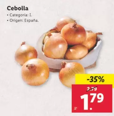 Oferta de Cebolla por 1,79€ en Lidl